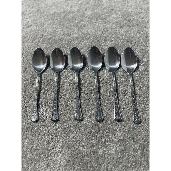 Interpur Florenz Stainless Steel Soup Spoons Set Of 6 Dinnerware Korea - Picture 1 of 4